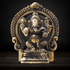 Brass Ganesh Circle God Idol Statue 0.26 Kg