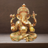 Brass Ganesh Ji Colour God Idol Statue 18.01Kg