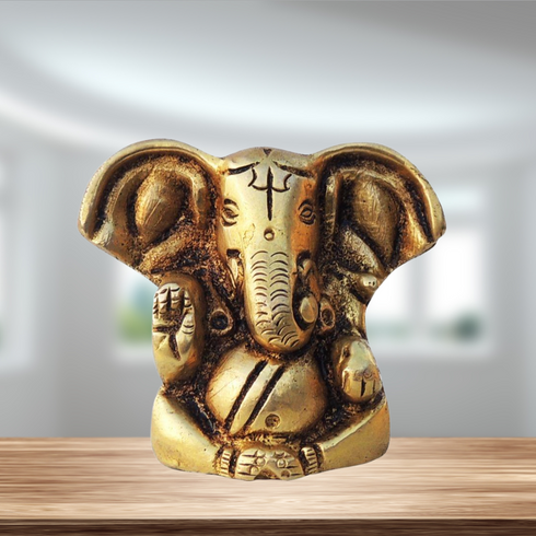 Brass Ganesh Ji God Idol Statue 0.11Kg