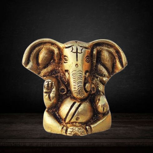 Brass Ganesh Ji God Idol Statue 0.11Kg