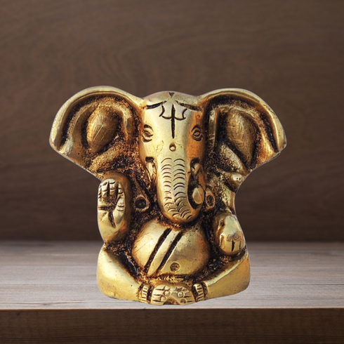 Brass Ganesh Ji God Idol Statue 0.11Kg