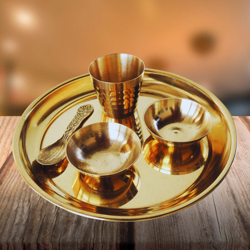 Brass Laddu Gopal Thali Set 0.07Kg