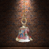 Brass Hanging Pooja Bell Red Color 0.372Kg