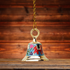 Brass Hanging Pooja Bell Blue Color 0.485Kg