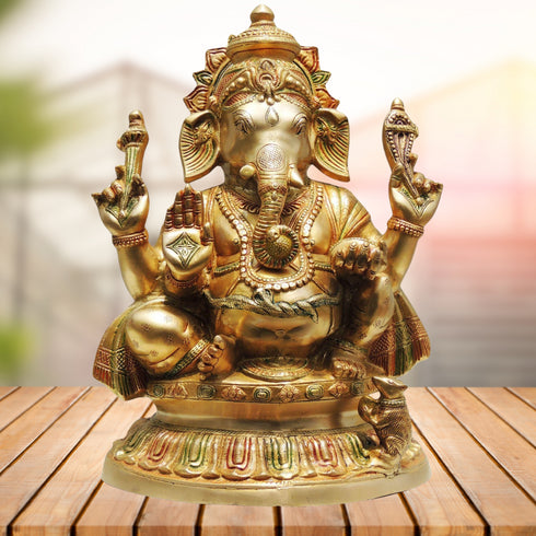 Brass Ganesh Ji Statue 20.2Kg