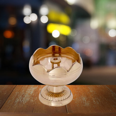 Brass Floral Diya Pack Of 10 - 620gms