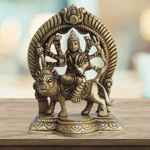 Brass Durga Ji Goddess Statue Idol 0.52kg