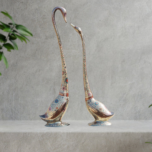 Brass Duck Pair Statue 3.28kg