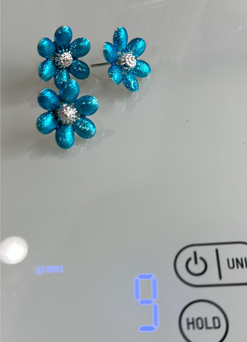 Pure Silver Blue Color Flowers 9g (Pack of 3)