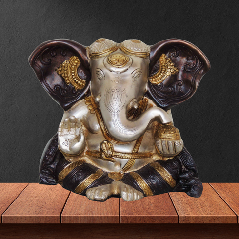 Brass Ganesh Ji Statue 5.84Kg