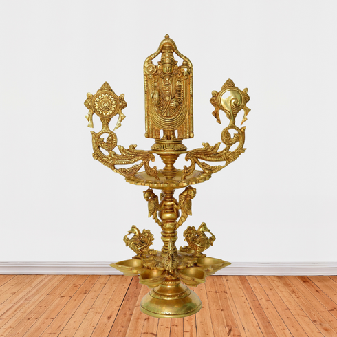Brass Tiruipati Bala Ji Decorative Deepak 7.38kg