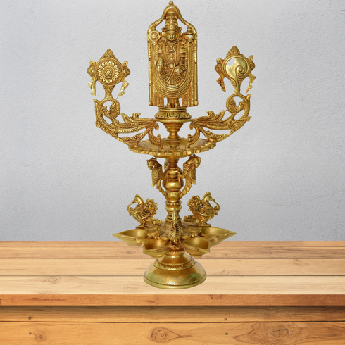 Brass Tiruipati Bala Ji Decorative Deepak 7.38kg
