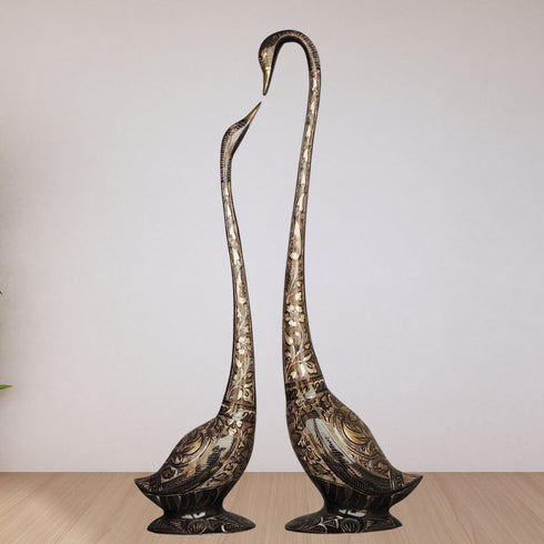 Brass Duck Pair Statue Medium 4.76kg