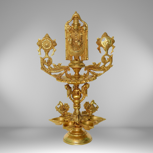 Brass Tiruipati Bala Ji Decorative Deepak 7.38kg