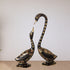 Brass Showpiece Duck Pair Statue 0.73kg