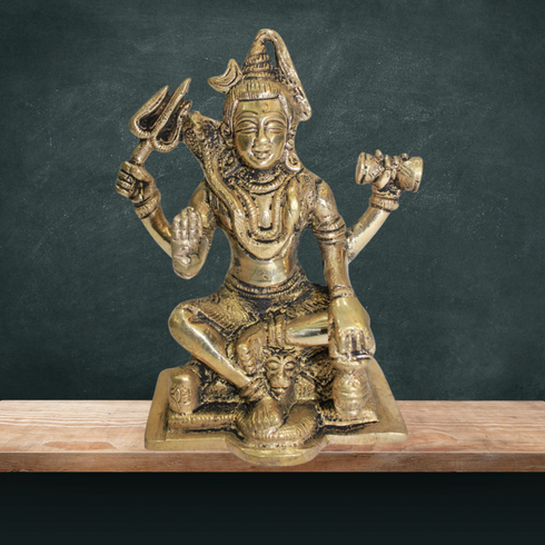 Brass Shiv Ji Idol Statue 1165g