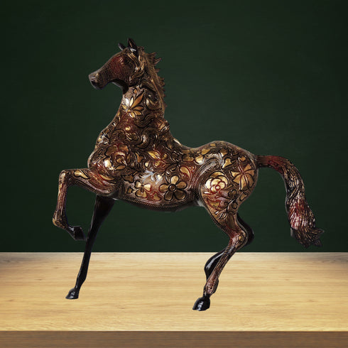 Brass Showpiece Small Horse Statue 6.16kg