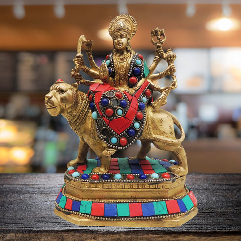 Brass Goddess Durga Superfine Idol 1.294Kg