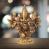 Brass Ganesh Parivar God Idol Statue 0.62Kg