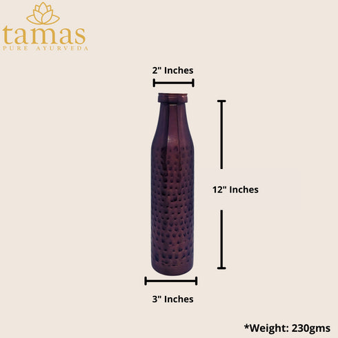 Tamas Hammered Antique Bmc Water Bottle Copper