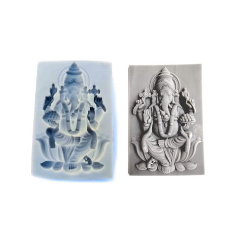 Ganesha Lotus Sitting Idol Making Silicone Mould