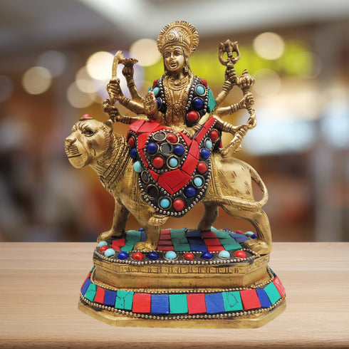 Brass Goddess Durga Superfine Idol 1.294Kg