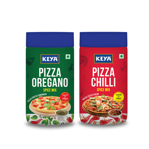 Keyafoods Keya Pizza Seasoning Combo Italian Pizza Oregano 80gm Italian Pizza Chilli 70gm Seasonings For Pizza & Pasta Premium All Natural & Healthy Italian Spice Blend for Pizza Pasta Sprinkler No Artificial Flavours and Colours Pack of 2