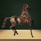 Brass Showpiece Small Horse Statue 6.16kg