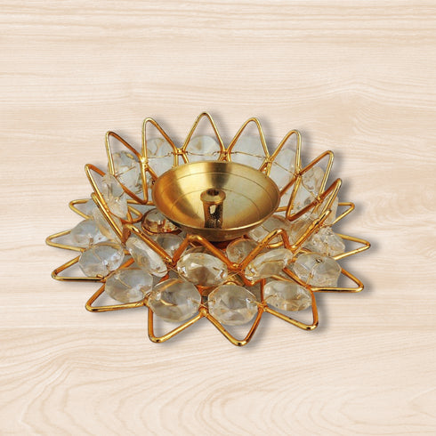 Brass Fancy Bowl Crystal Deepak 0.14Kg