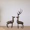 Brass Showpiece Deer Pair Statue 1.7kg