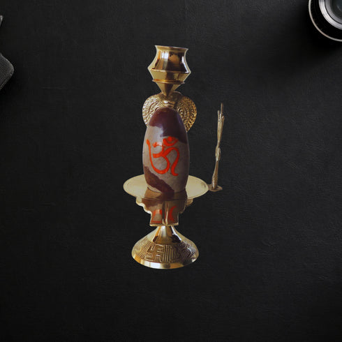 Brass Nav Dev Shiv Ling 0.3Kg