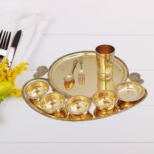 Brass Maharaja Bhojan Thali Set-16 inch