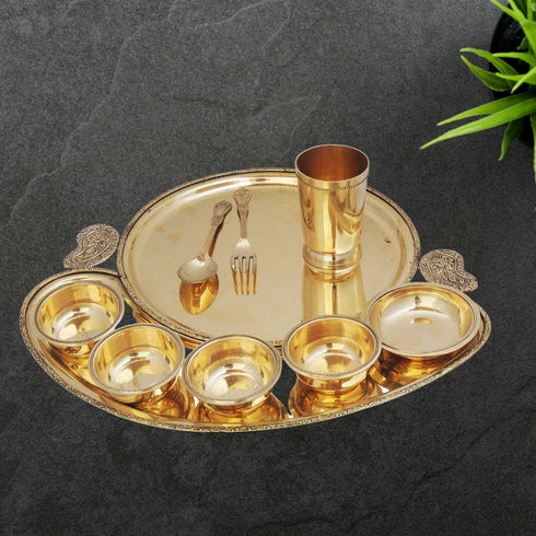 Brass Maharaja Bhojan Thali Set-16 inch