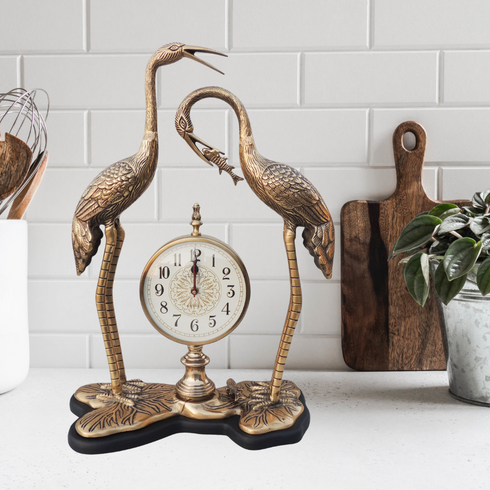 Aluminium Decorative Clock With Duck Pair 3.57Kg