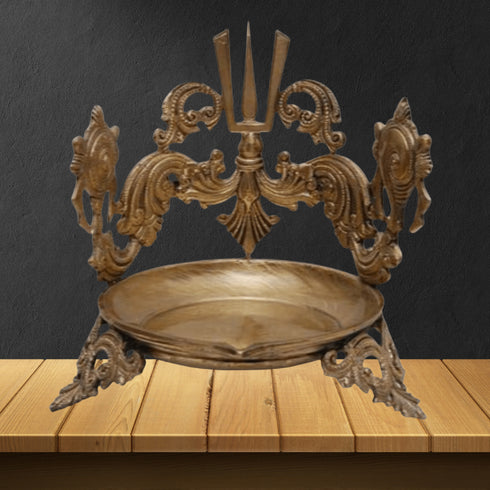 Brass Vishnu Shankh Chakra Namah Home Decor 2kg