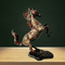 Brass Showpiece Jumping Horse Statue 7.36kg