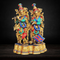 Brass Radha Krishna Same Base Big Stone 38.75Kg