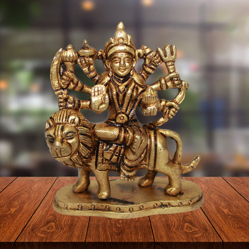 Brass Durga Ji Goddess Idol Statue 360g