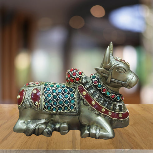 Brass Nandi Idol Statue 2Kg