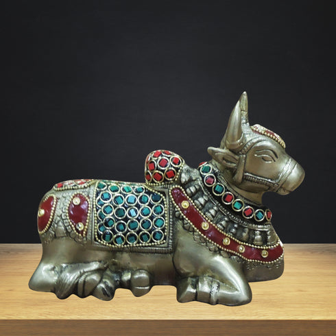 Brass Nandi Idol Statue 2Kg