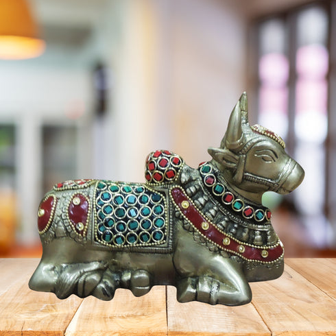 Brass Nandi Idol Statue 2Kg