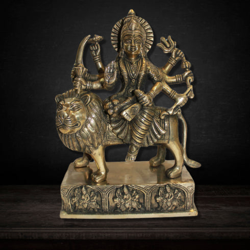 Brass Durga Ji Goddess Idol Statue 4713g