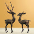 Brass Showpiece Deer Pair Statue 2.82kg