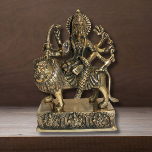 Brass Durga Ji Goddess Idol Statue 4713g