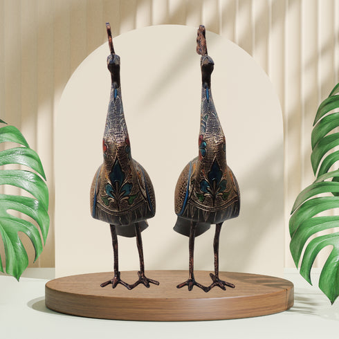 Brass Home Decor Peacock Pair Statue 8.84Kg