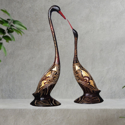 Brass Duck Pair Statue 0.46kg