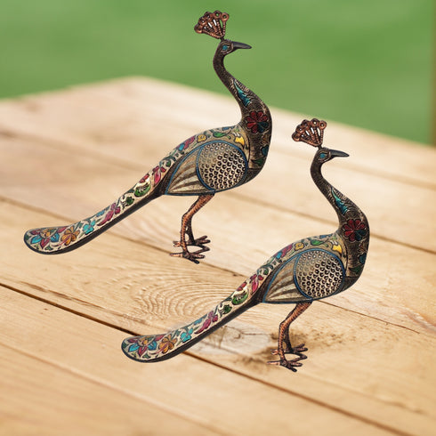 Brass Home Decor Peacock Pair Statue 8.84Kg