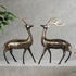 Brass Showpiece Deer Pair Statue With Black Finish 1.295kg
