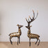 Brass Showpiece Deer Pair Statue With Black Finish 1.575kg