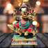 Brass Ganesh Ji Sitting On Rat Statue 14.348Kg